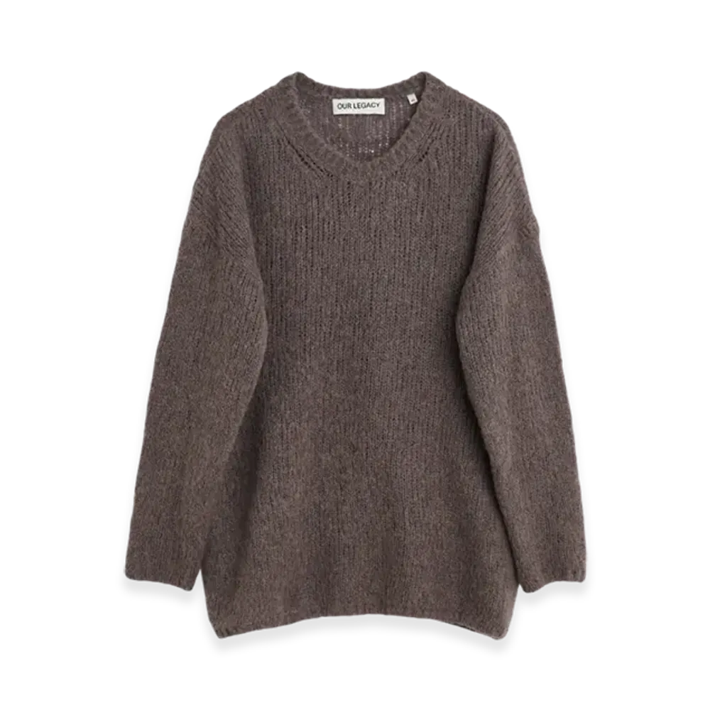 OUR LEGACY Women's Popover Roundneck "Falcon Grey Alpaca"