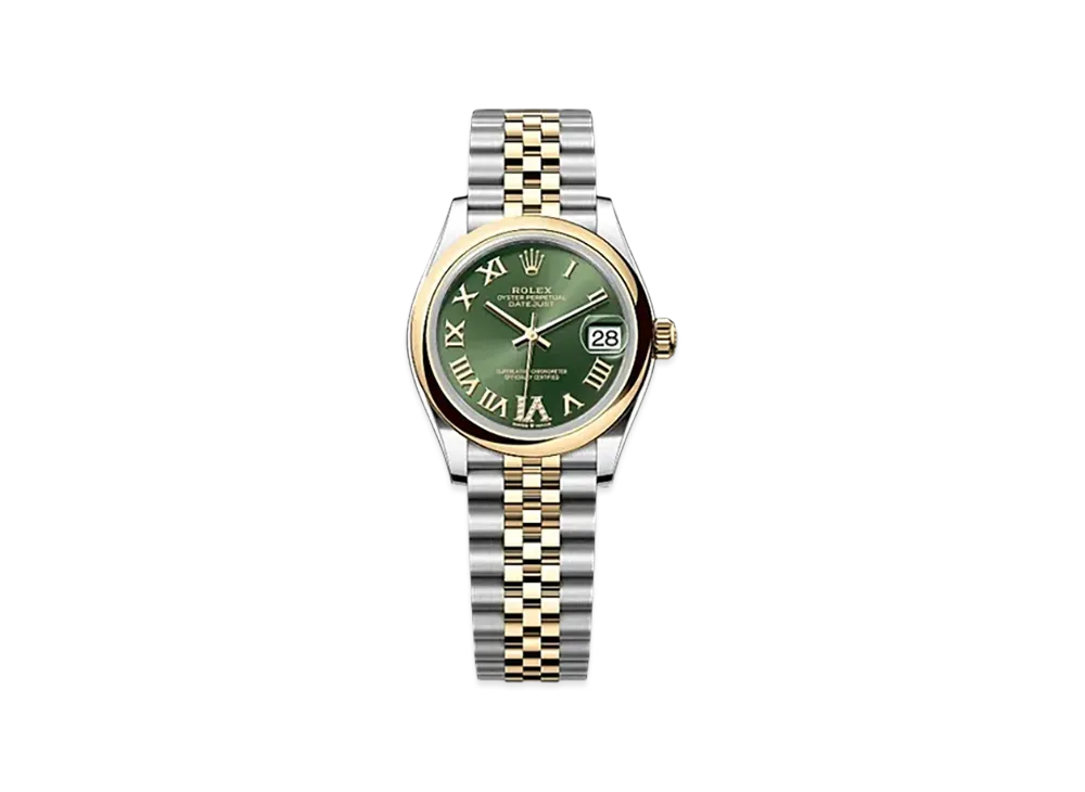ROLEX Datejust 31mm Oystersteel & Yellow Gold 278243 "Olive Green"