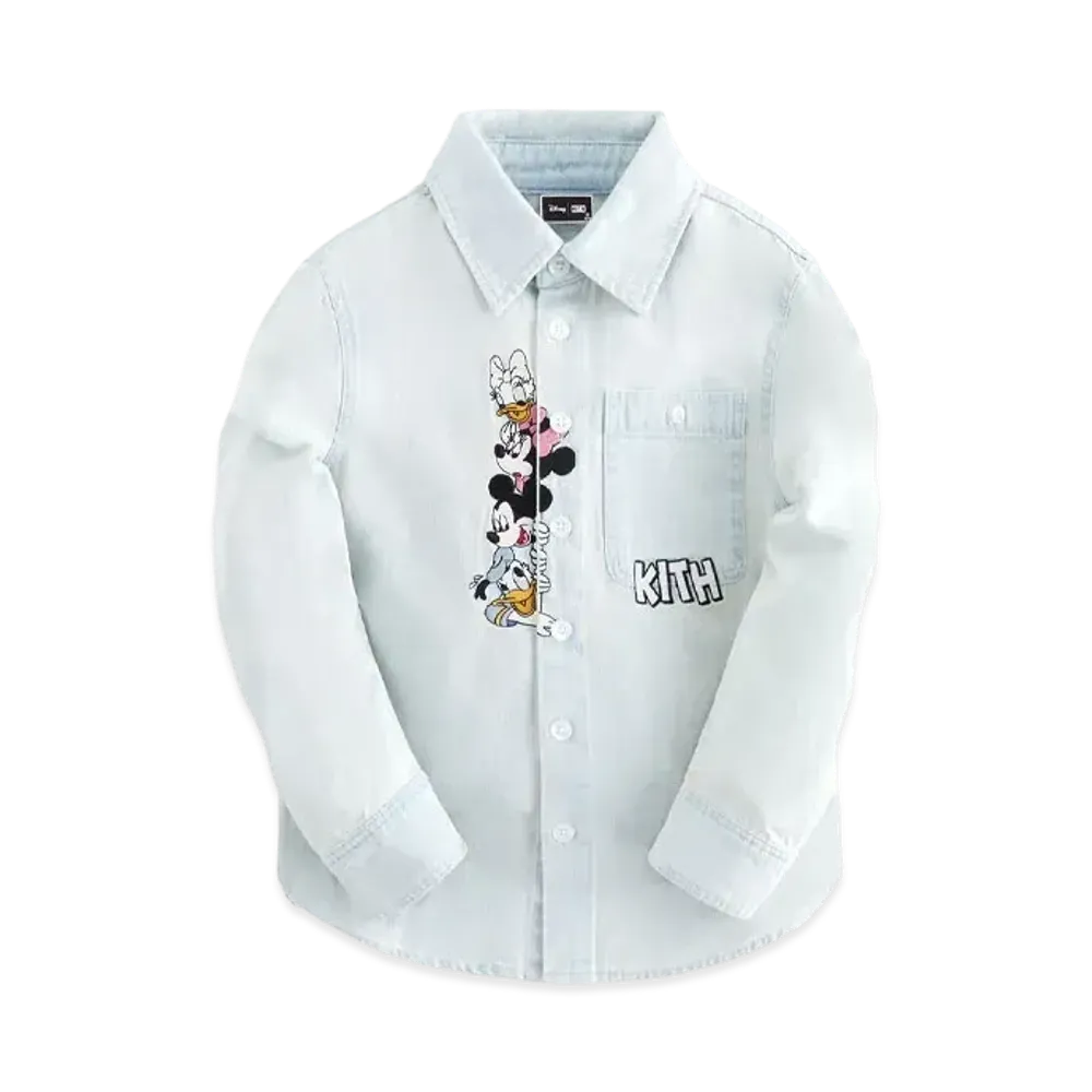 Disney | Kith Kids for Mickey & Friend Chambray Apollo Shirt "Light Indigo"