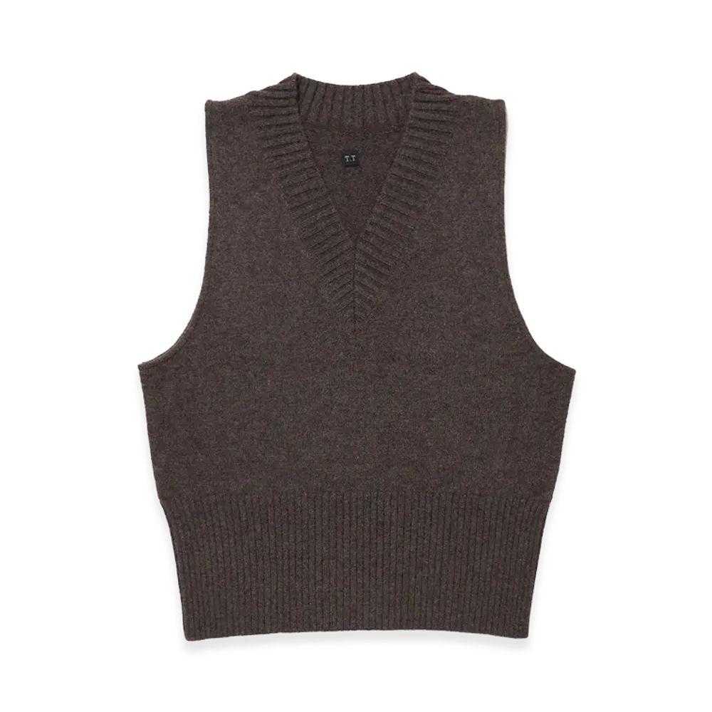 T.T Taiga Takahashi LOT.520 Varsity Letterman Vest "Brown"