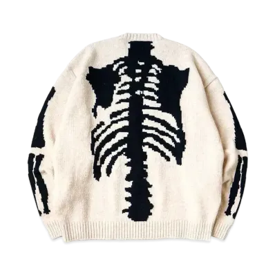 KAPITAL 5G Wool Bone Creew Sweater "Kinari"
