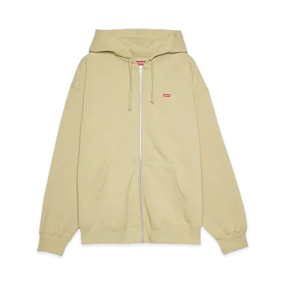 Supreme Small Box Zip Up Hooded Sweatshirt "Dark Tan"