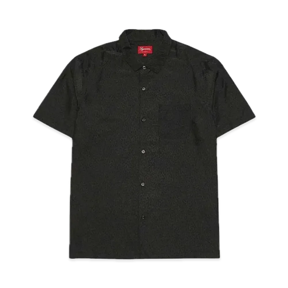 Supreme Leopard Silk S/S Shirt "Charcoal"