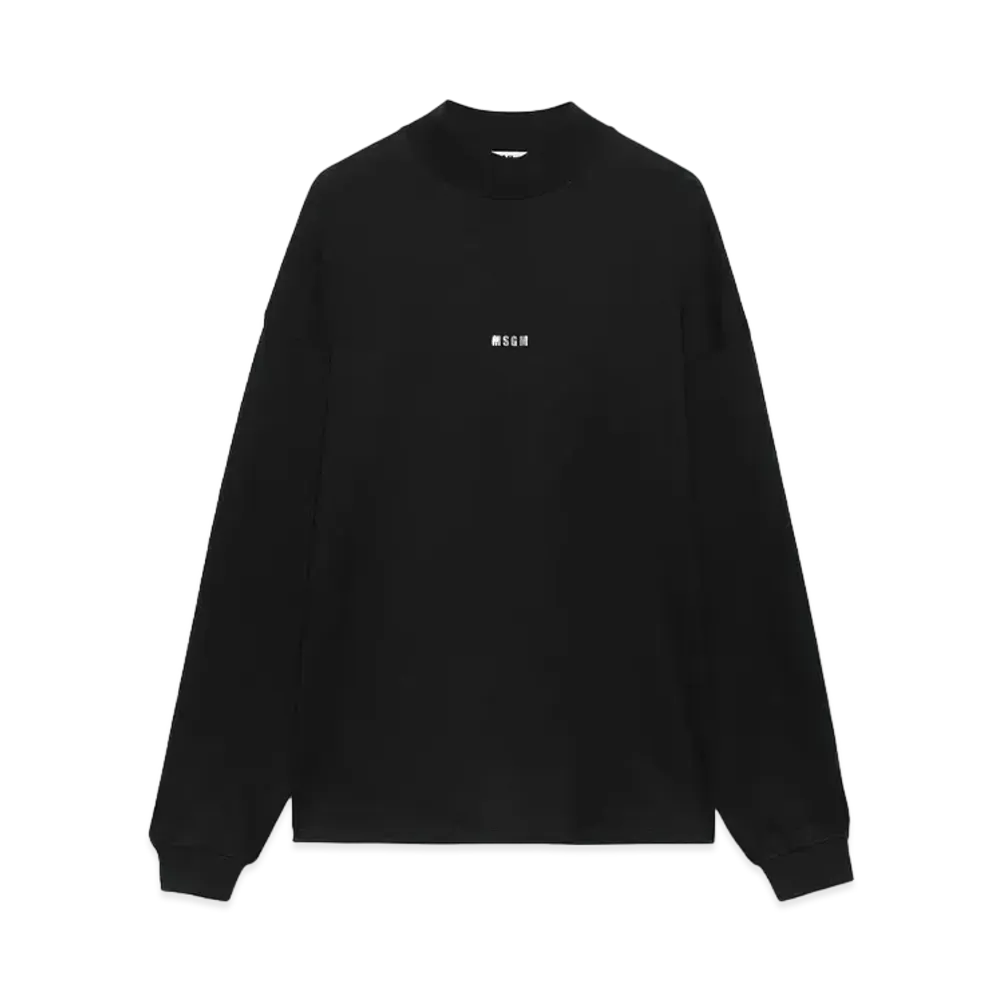 MSGM Jersey Sweatshirt With Mirror Print "Black"