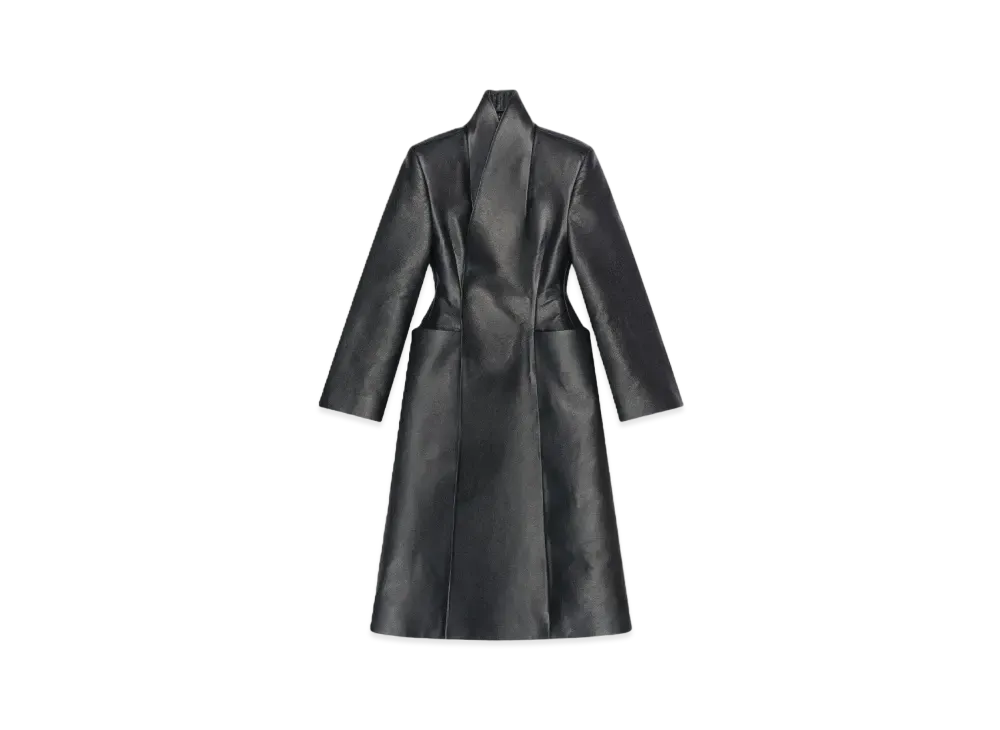 BALENCIAGA Flare Hourglass Coat "Black"