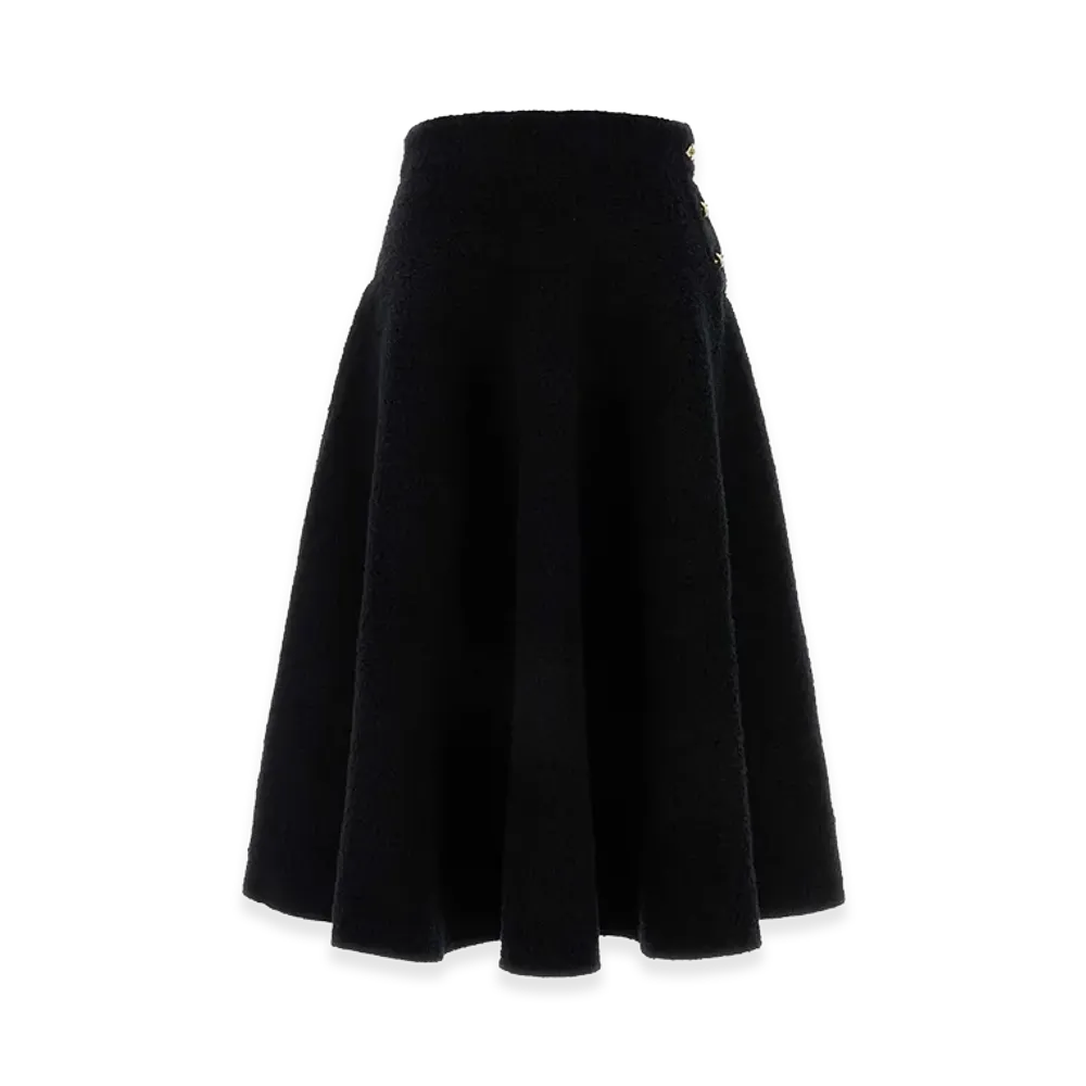 Bottega Veneta Women's Stretch Cotton Blend Skirt "Black"