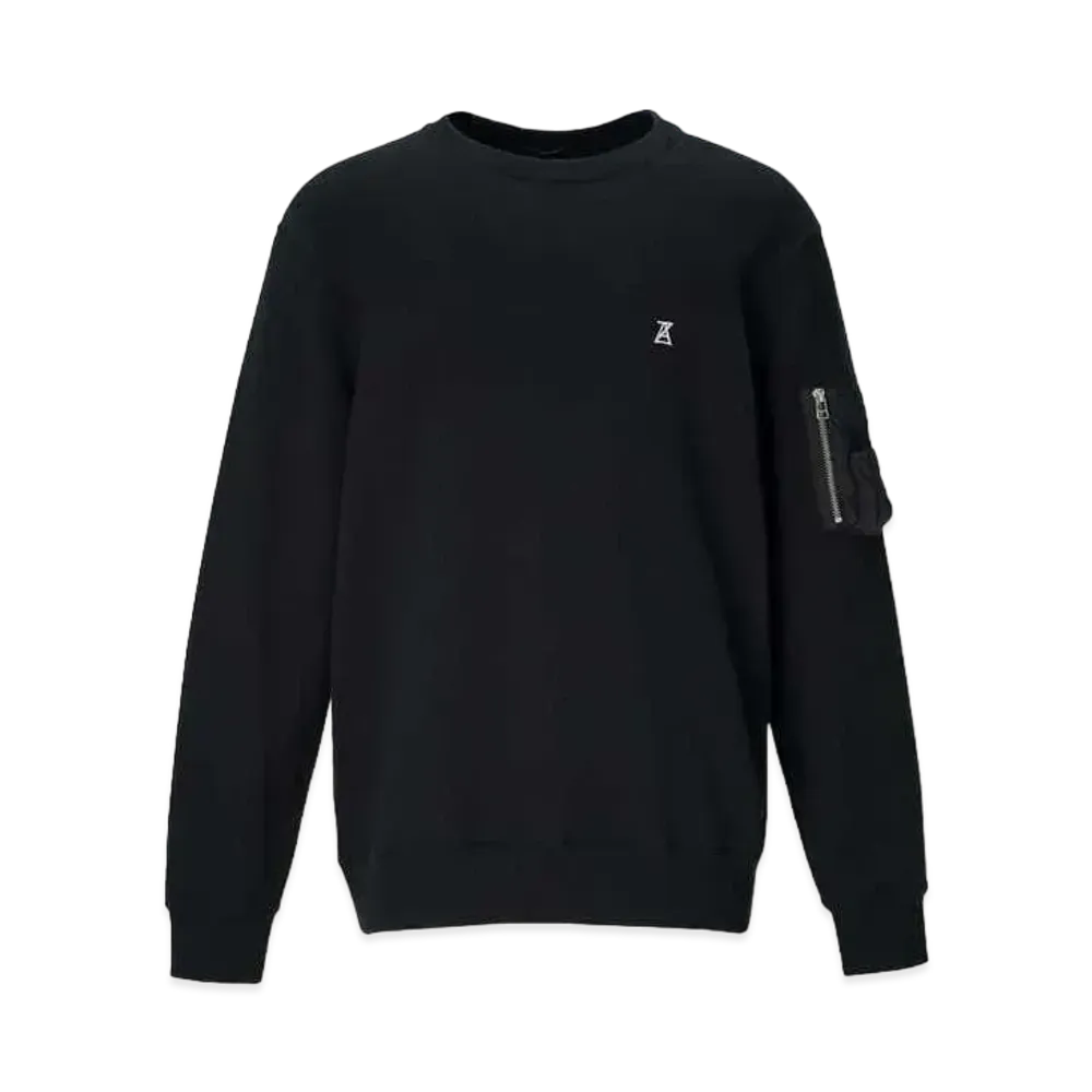ANREALAGE Patchwork Sleeve Pocket Sweatshirt "Black"