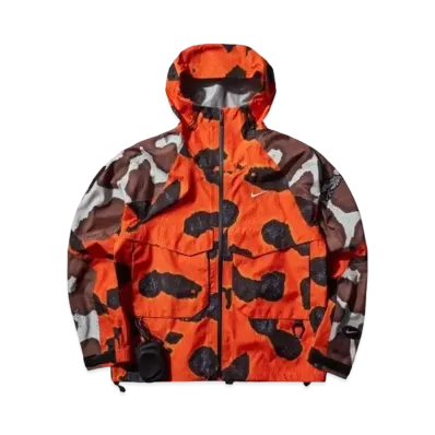 Nike x Drake NOCTA Men's Opal Deep Cover GORE-TEX Jacket "Safety Orange/Off White/Brown"