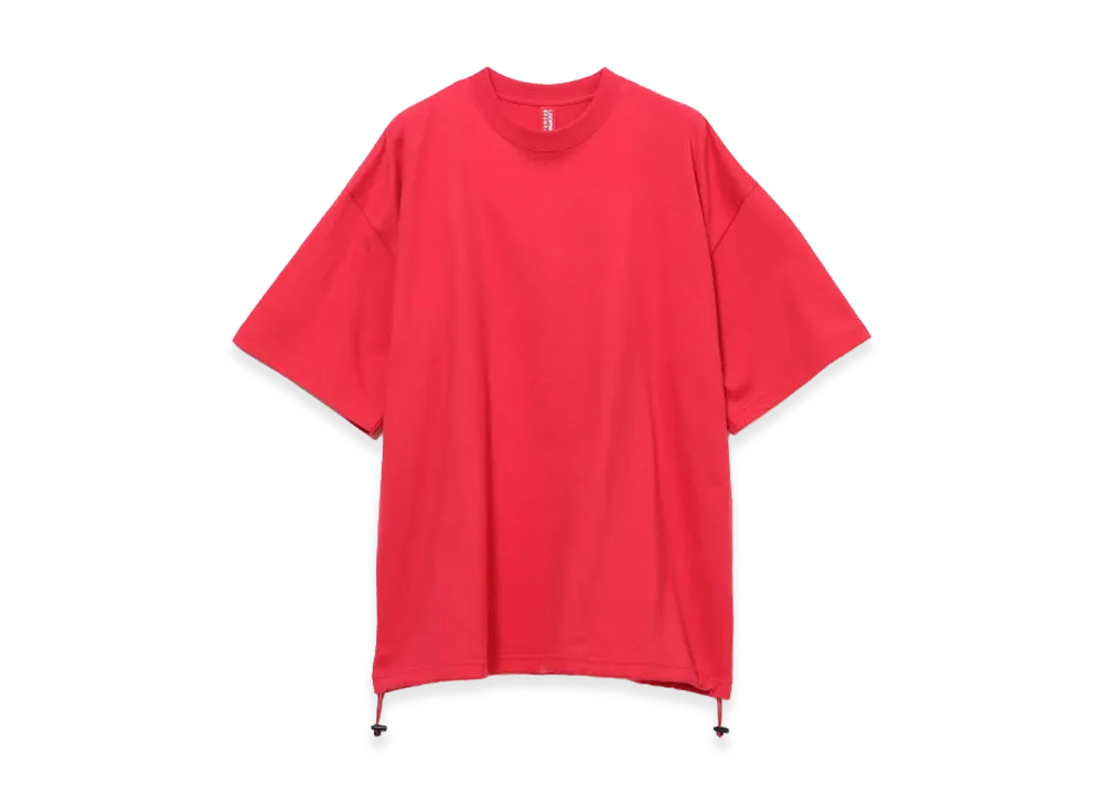 BEAMS JAPAN x LOOPWHEELER Loose Fit Fake In T-Shirt "Nippon Red"
