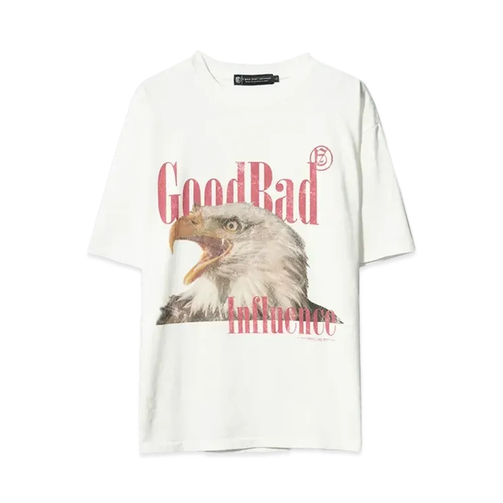 A GOOD BAD INFLUENCE EAGLE T-SHIRT "WHITE"