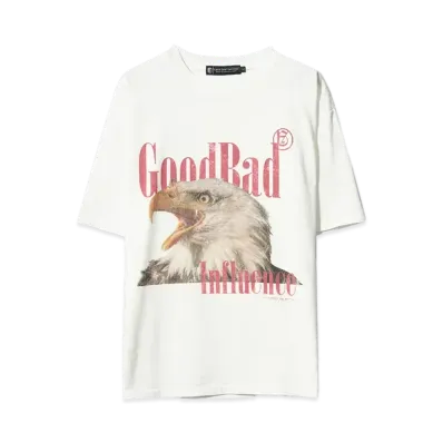 A GOOD BAD INFLUENCE EAGLE T-SHIRT "WHITE"