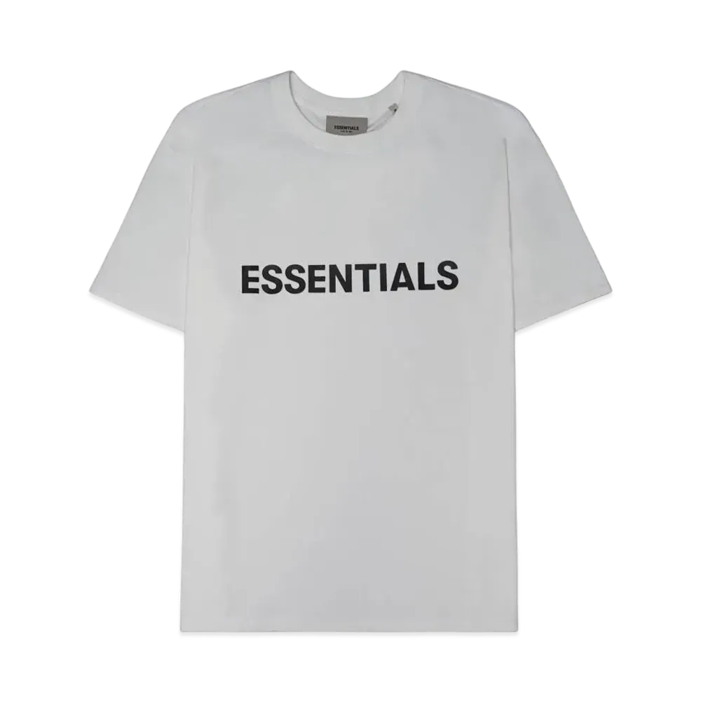 FEAR OF GOD ESSENTIALS 3D Silicon Applique Boxy T-Shirt "White"