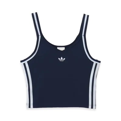adidas Summer Glow Vintage Inspired Slim Tank Top "Navy"
