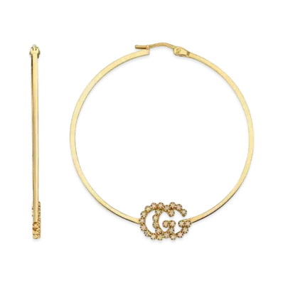 GUCCI GG Running Earrings With Diamonds "Gold"