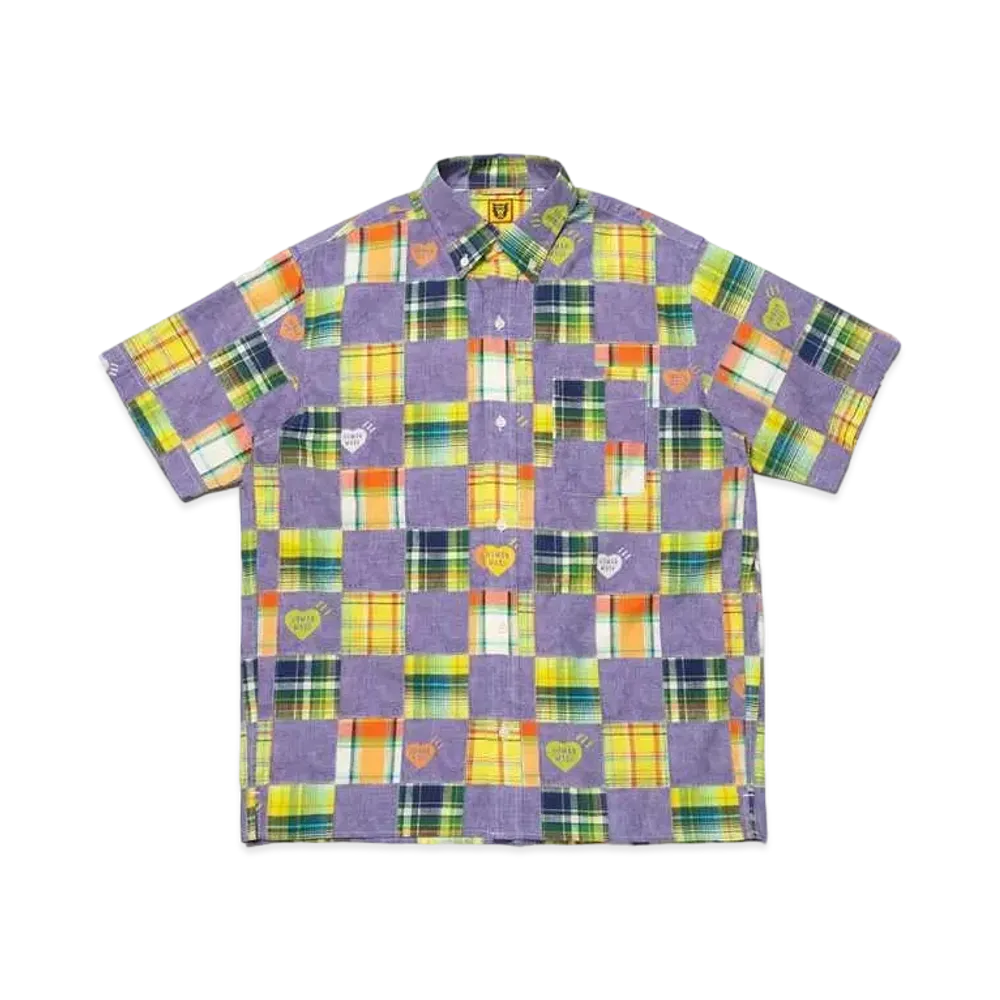 HUMAN MADE Patchwork Printed S/S Shirt "Blue"