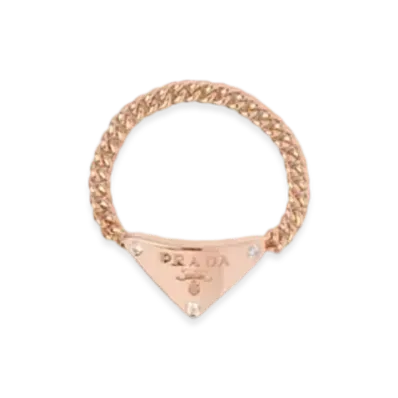 PRADA Eternal Gold Chain Ring in Pink Gold with Diamonds