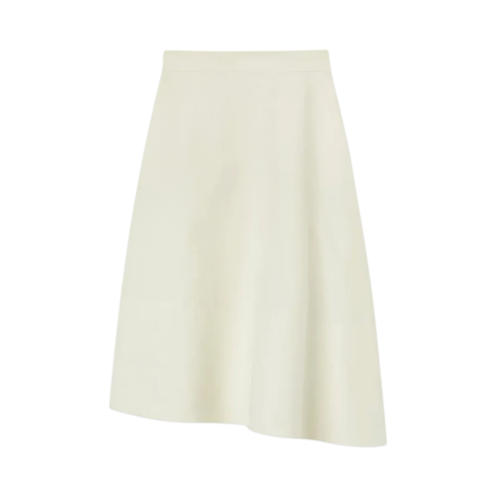 Jil Sander Women's Lightweight Cotton Asymmetrical Skirt "Cornsilk"