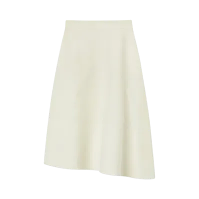 Jil Sander Women's Lightweight Cotton Asymmetrical Skirt "Cornsilk"