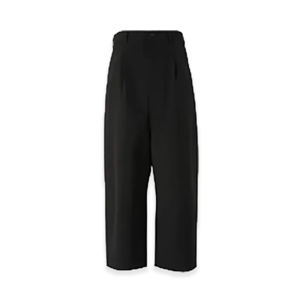 COMME des GARCONS HOMME Wool Poplin Plain Baggy Pants "Black"