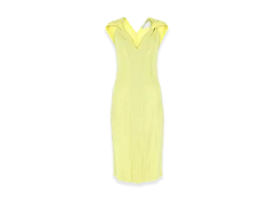 Bottega Veneta Women's Embellished Stretch Viscose Blend Dress "Yellow"
