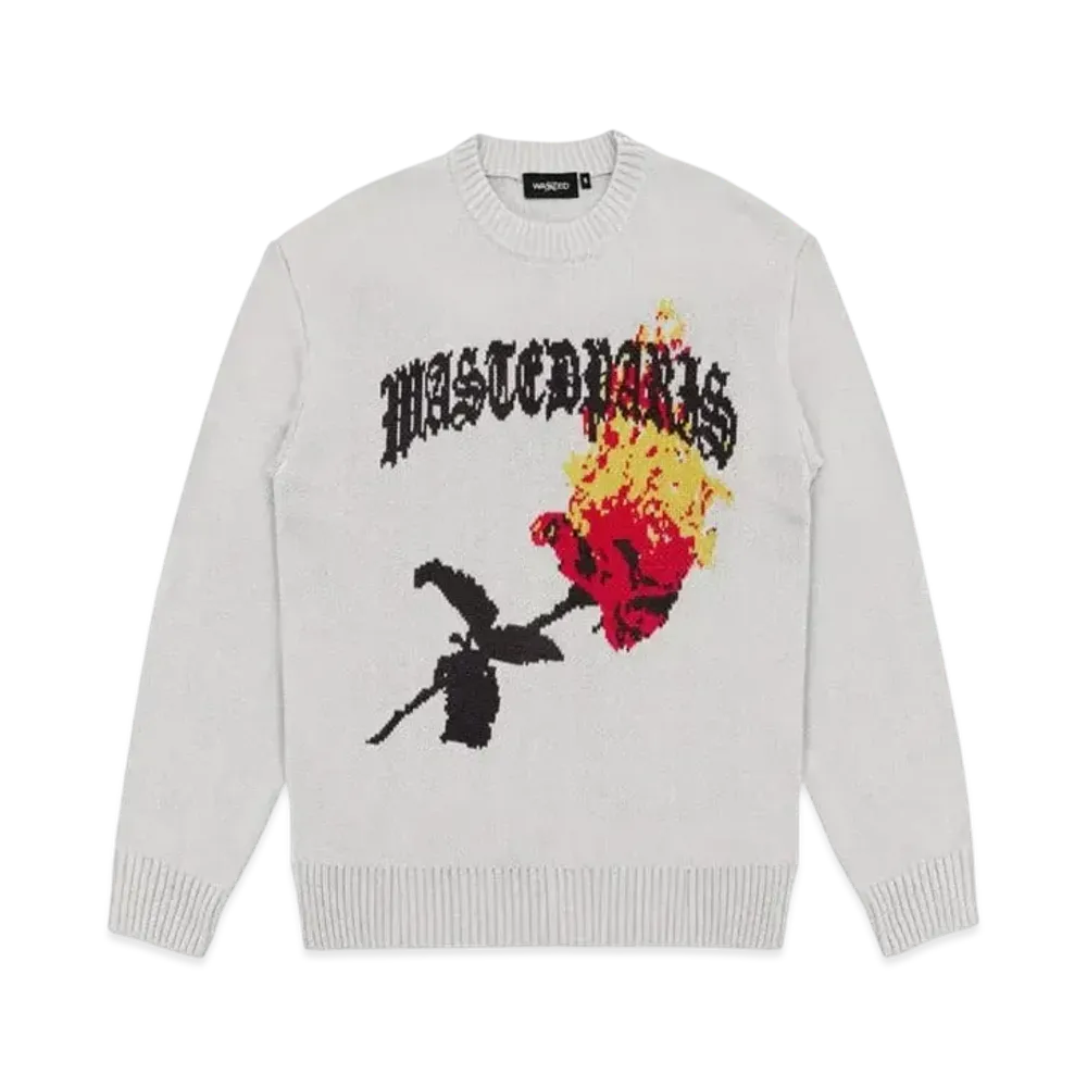 WASTED PARIS Sweater Loveless "White"