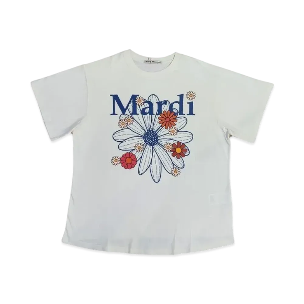 Mardi Mercredi Tshirt Flowermardi Blossom "Cream Vintageblue"
