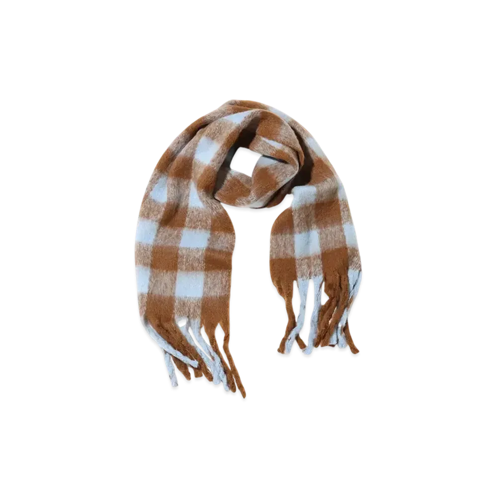 atmos pink Check Scarf "Blue"