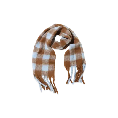atmos pink Check Scarf "Blue"