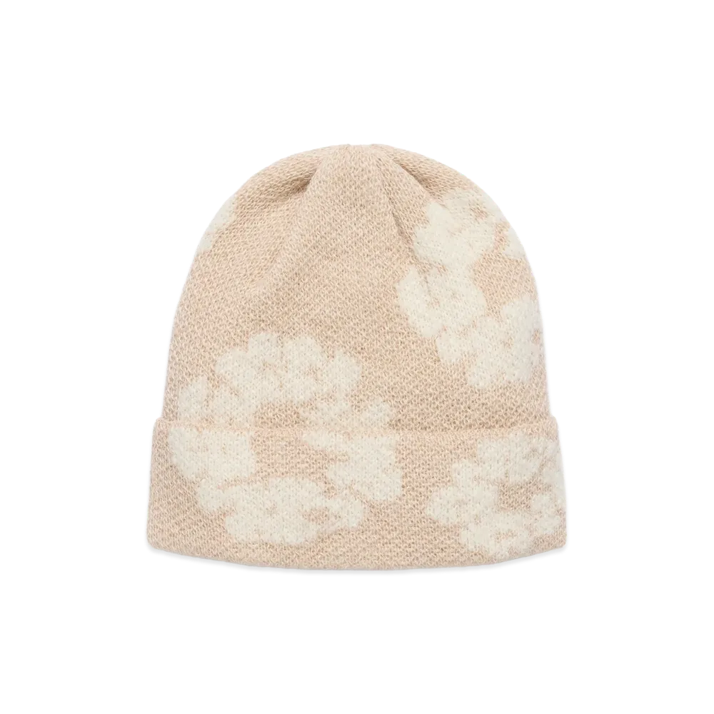 DENIM TEARS Cotton Wreath Alpaca Wool Knit Beanie "Beige"
