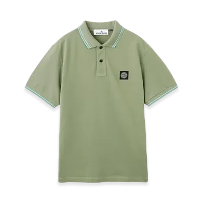Stone Island Polo Shirt 2SC18 "Sage/Blue"