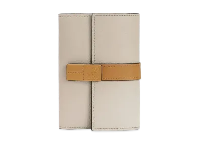 LOEWE Small Vertical Wallet In Soft Grained Calfskin "Light Oat/Honey"