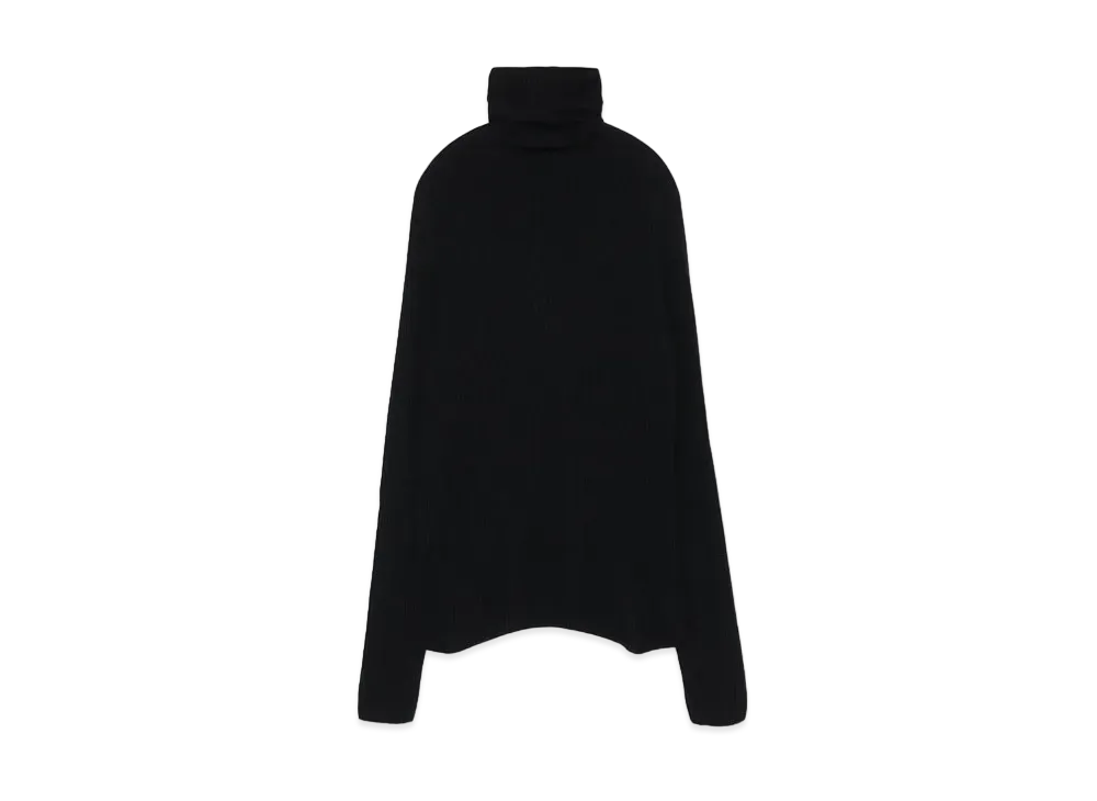 Yohji Yamamoto 12G2P 2X3 RIB WG TURTLE WG "Black"