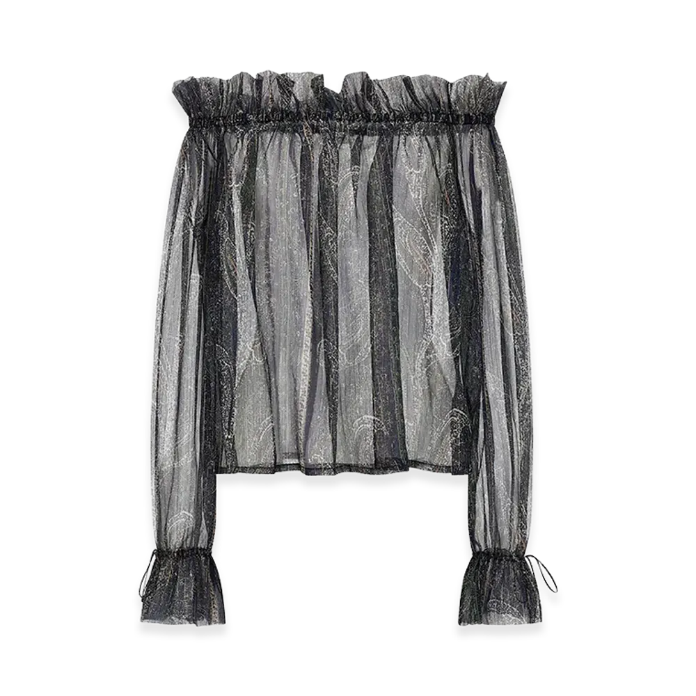 Saint Laurent Women's Lurex Blouse "Multicolor"