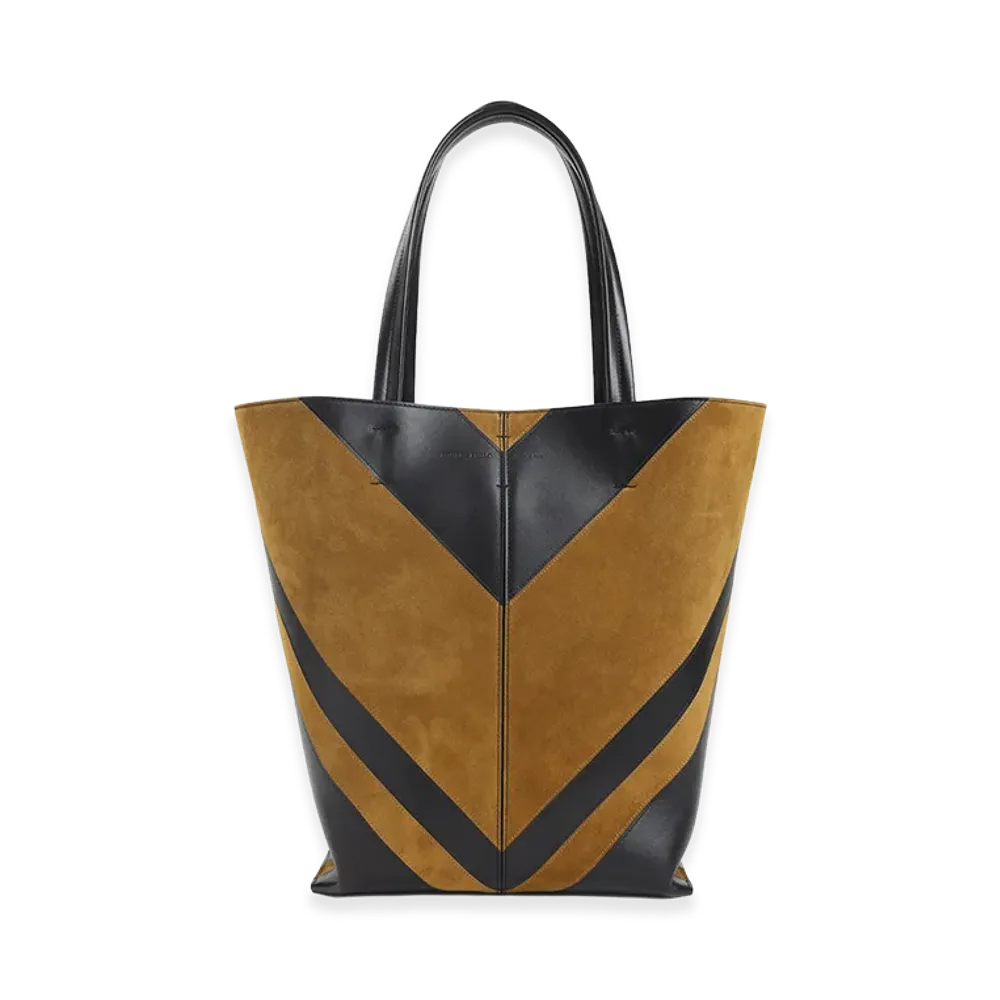 PHOEBE PHILO Pot Cabas Tote Bag "Black/Toffee"