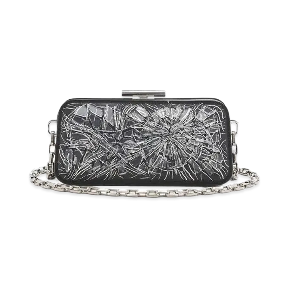 Alexander McQUEEN Pinch Clutch "Silver"