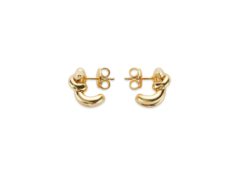 Bottega Veneta Knot Earrings "Yellow Gold"
