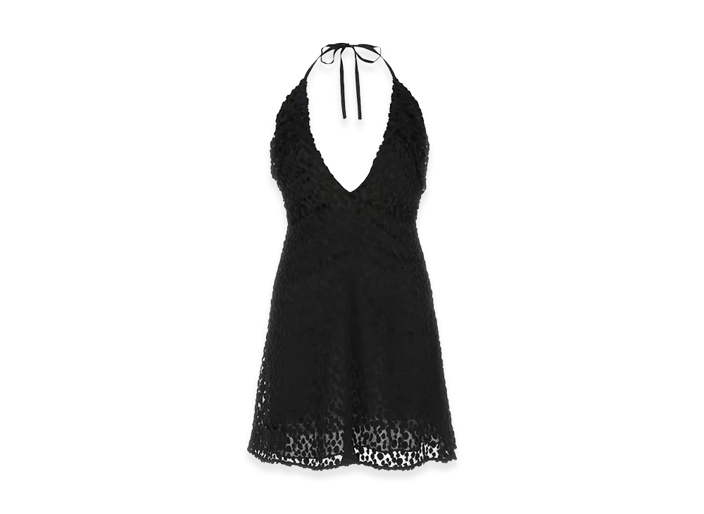 Saint Laurent Women's Crepe Mini Dress "Black"