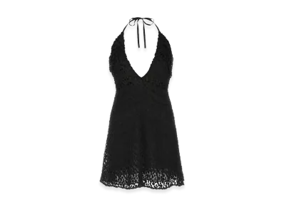 Saint Laurent Women's Crepe Mini Dress "Black"