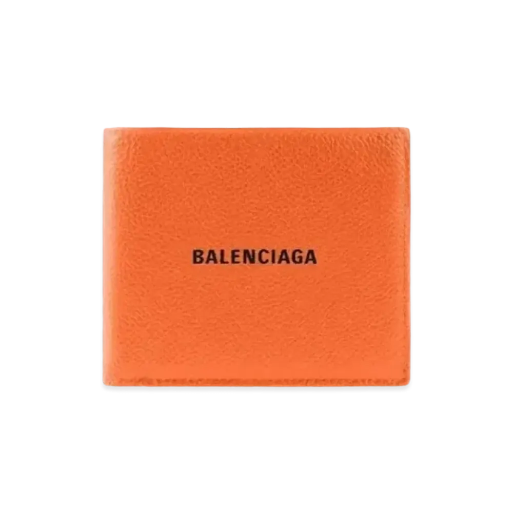 BALENCIAGA Cash Square Bifold Wallet "Orange"
