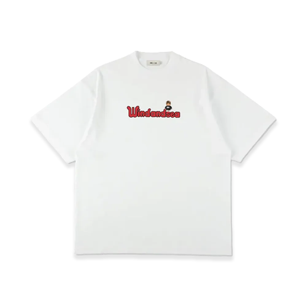WIND AND SEA x Monchhichi Icon Logo Tee "White"