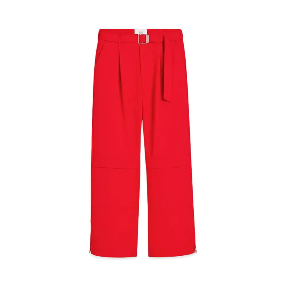 AMI PARIS Wool Cargo Pants "Coquelicot"