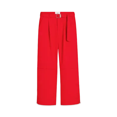 AMI PARIS Wool Cargo Pants "Coquelicot"