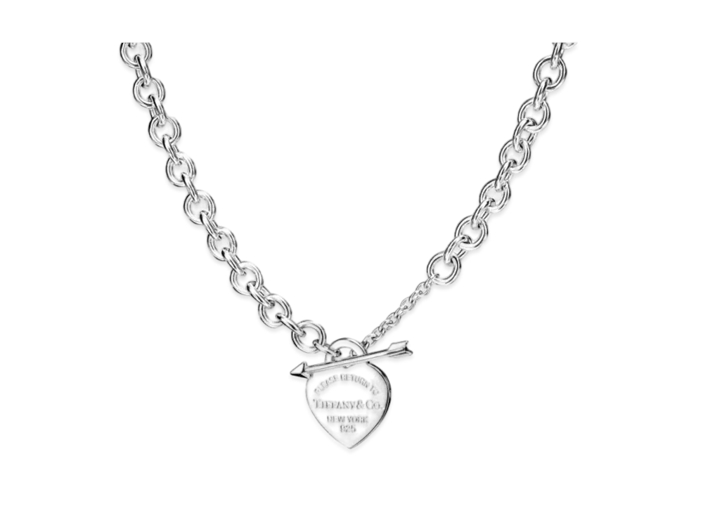 Tiffany & Co. Return to Tiffany Lovestruck Heart Tag Necklace Medium "Sterling Silver"