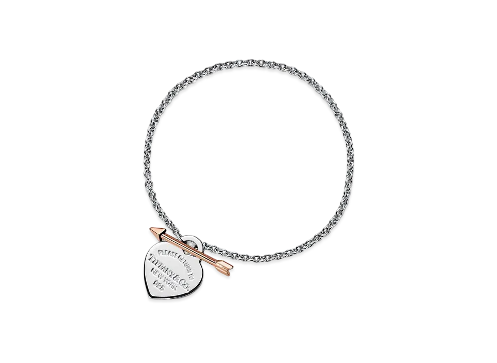 Tiffany & Co. Return to Tiffany Lovestruck Heart Tag Bracelet 18K "Silver/Rose Gold"