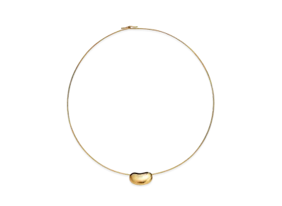 Tiffany & Co. Elsa Peretti Bean Design Wire Necklace 20mm 18K "Yellow Gold"