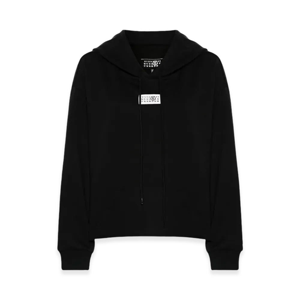 MM6 Maison Margiela Number Logo Hooded Sweatshirt "Black"