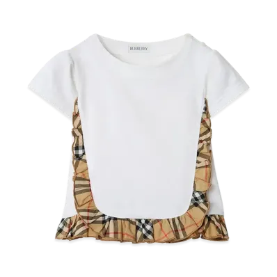 Burberry Kids KG5 Roxy Frill T-Shirt "White"