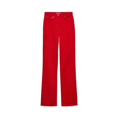 PRADA Women's Five-Pocket Corduroy Pants "Red"