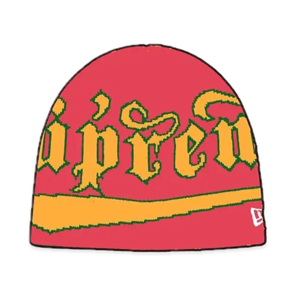 Supreme New Era Accent Beanie "Red"