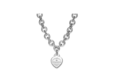 Tiffany & Co. Return to Tiffany Heart Tag Necklace "Silver/Diamond"